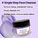 Healing Cleansing Balm - Double Cleansing Face cleanser & Makeup Remover |Oily - Combination skin;  With Juniper Berries & Lavender