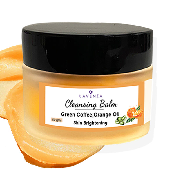 Brightening Cleansing Balm - Double Cleansing Face Cleanser + Makeup Remover | All skin types; with Orange oil & Green Coffee