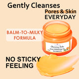 Brightening Cleansing Balm - Double Cleansing Face Cleanser + Makeup Remover | All skin types; with Orange oil & Green Coffee