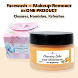 Brightening Cleansing Balm - Double Cleansing Face Cleanser + Makeup Remover | All skin types; with Orange oil & Green Coffee