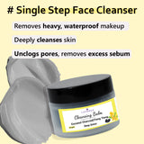 Detoxifying Cleansing Balm (50 gms) - Daily Face Cleanser + Makeup Remover | With Coconut Charcoal