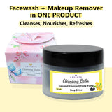Detoxifying Cleansing Balm (50 gms) - Daily Face Cleanser + Makeup Remover | With Coconut Charcoal