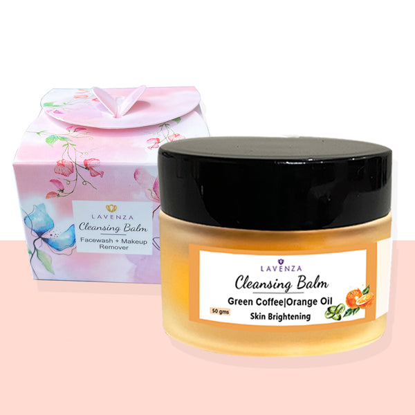 Brightening Cleansing Balm - Double Cleansing Face Cleanser + Makeup Remover | All skin types; with Orange oil & Green Coffee