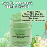 Whipped Body Sugar Scrub + In-Shower Moisturizer with Cucumber & Tea Tree
