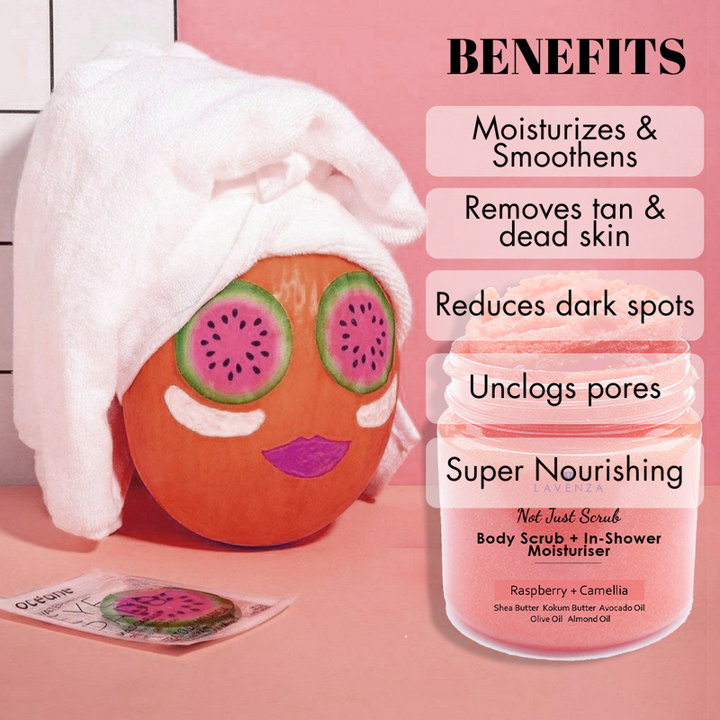 Whipped Body Sugar Scrub + In-Shower Moisturizer with Watermelon and Camelia