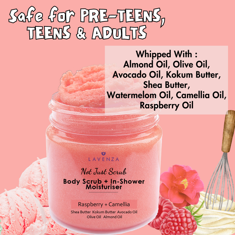 Whipped Body Sugar Scrub + In-Shower Moisturizer with Watermelon and Camelia