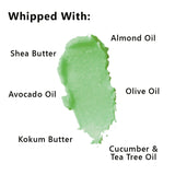Whipped Body Sugar Scrub + In-Shower Moisturizer with Cucumber & Tea Tree