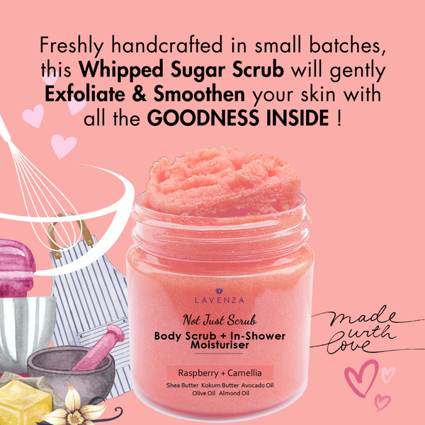 Whipped Body Sugar Scrub + In-Shower Moisturizer with Watermelon and Camelia